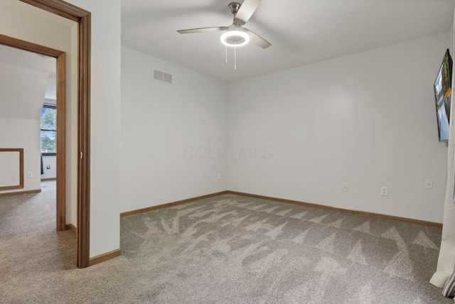 2680 Biers Run Rd, Chillicothe, OH 45601 - carpeted empty room featuring a ceiling fan and baseboards