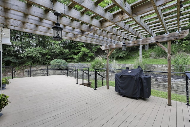 2680 Biers Run Rd, Chillicothe, OH 45601 - deck featuring grilling area and a pergola