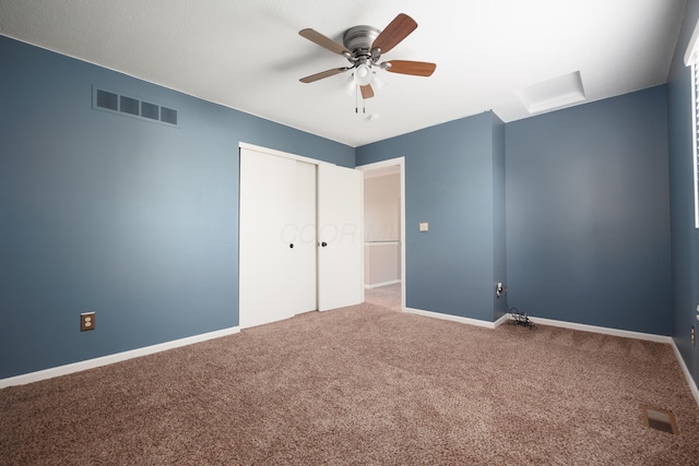 337 Masonglen Ct, Pataskala, OH 43062 - unfurnished bedroom featuring carpet flooring, a closet, and ceiling fan
