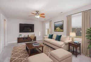 6355 Darling Rd, Blacklick, OH 43004 - living room featuring a ceiling fan and baseboards