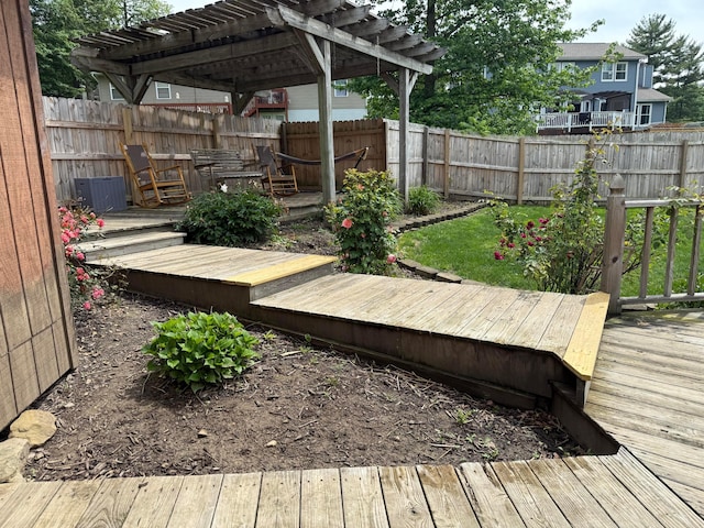 1819 Walnut Rd, Heath, OH 43056 - deck with a fenced backyard and a pergola