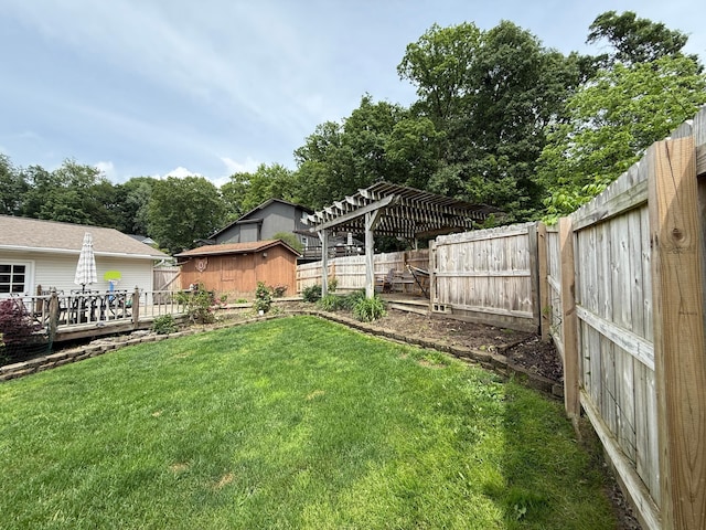 1819 Walnut Rd, Heath, OH 43056 - fenced backyard with a pergola and a wooden deck
