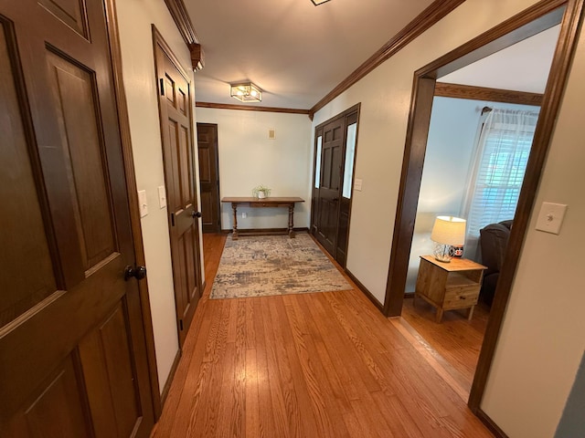 1819 Walnut Rd, Heath, OH 43056 - hall with light wood finished floors and ornamental molding