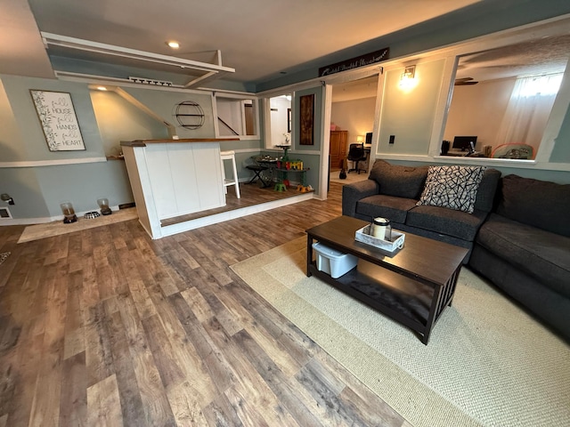 1819 Walnut Rd, Heath, OH 43056 - living area featuring wood finished floors and recessed lighting