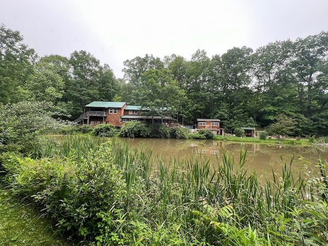 6598 Jeff Ln, Athens, OH 45701 - view of yard featuring a wooded view and a water view