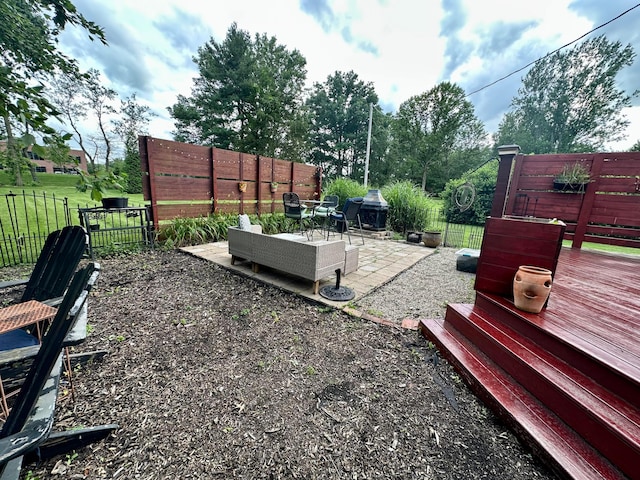 6869 Cedar Brook Pl, New Albany, OH 43054 - fenced backyard with a patio and a deck
