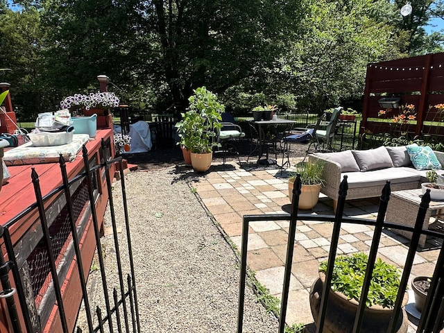 6869 Cedar Brook Pl, New Albany, OH 43054 - view of patio featuring outdoor dining space, outdoor lounge area, and a pergola