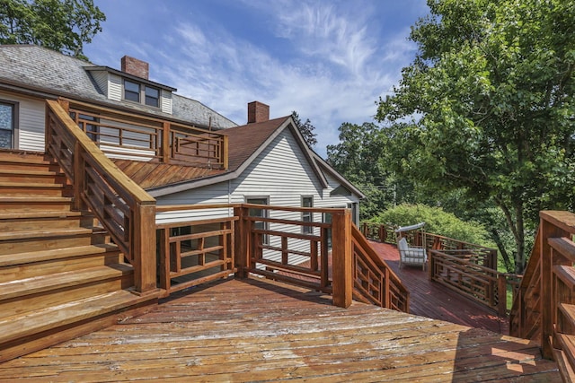 300 E Main St, Somerset, OH 43783 - wooden terrace featuring stairway
