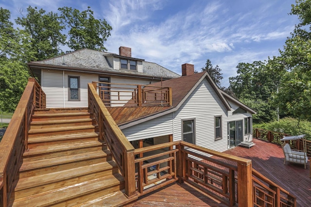 300 E Main St, Somerset, OH 43783 - wooden deck with stairway