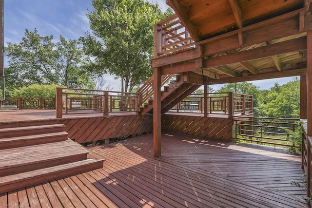 300 E Main St, Somerset, OH 43783 - wooden deck featuring stairway