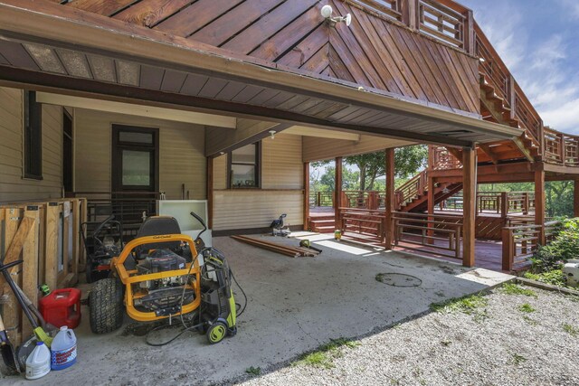 300 E Main St, Somerset, OH 43783 - view of patio / terrace featuring stairway