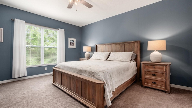7087 Ribault Dr NW, Pickerington, OH 43147 - bedroom with carpet floors and a ceiling fan