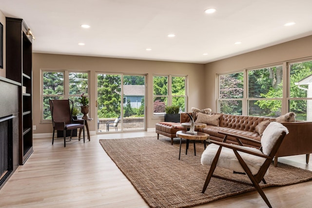 2841 Doncaster Rd, Upper Arlington, OH 43221 - living area with plenty of natural light, recessed lighting, and light wood-type flooring