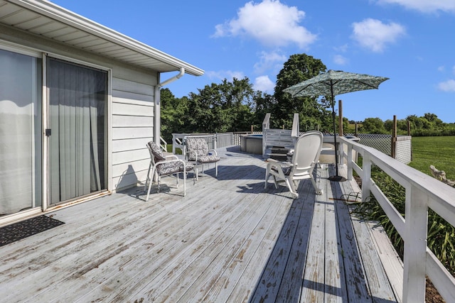 6605 Lancaster Rd SE, Hebron, OH 43025 - view of wooden terrace