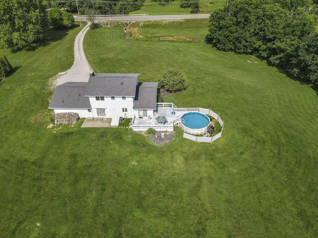 6605 Lancaster Rd SE, Hebron, OH 43025 - view from above of property with a pool area