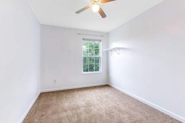 5733 Canal Bridge Dr, Canal Winchester, OH 43110 - carpeted spare room featuring ceiling fan and baseboards