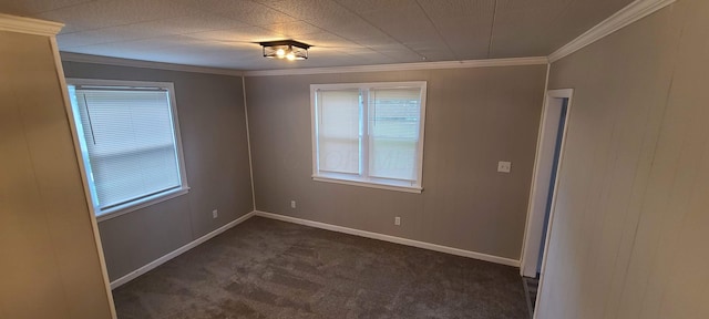 1710 Hess Blvd, Columbus, OH 43212 - spare room with ornamental molding and dark carpet