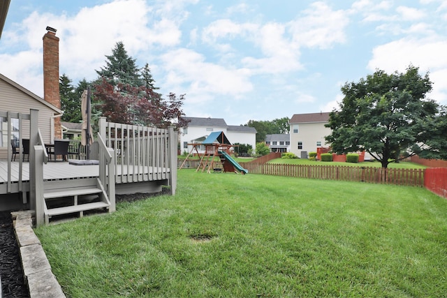 2885 Wynneleaf St, Hilliard, OH 43026 - fenced yard with a playground and a deck