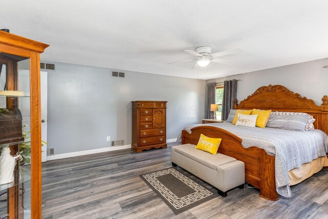 6651 Lancaster Rd, Hebron, OH 43025 - bedroom with wood finished floors and a ceiling fan