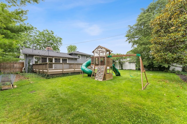 1838 Merriweather Dr, Columbus, OH 43221 - view of jungle gym featuring a deck