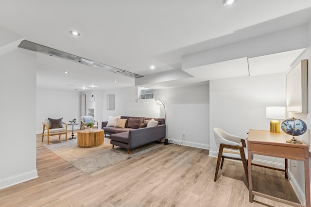 1838 Merriweather Dr, Columbus, OH 43221 - living area with light wood finished floors and recessed lighting