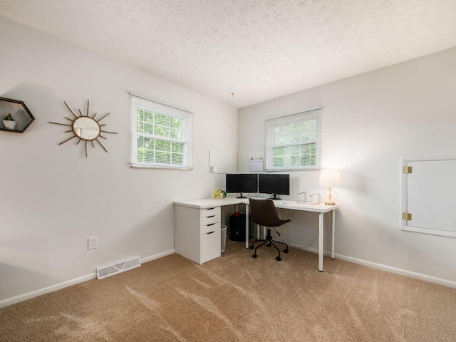 5247 Heathmoor St, Columbus, OH 43235 - office space featuring light colored carpet, plenty of natural light, and a textured ceiling