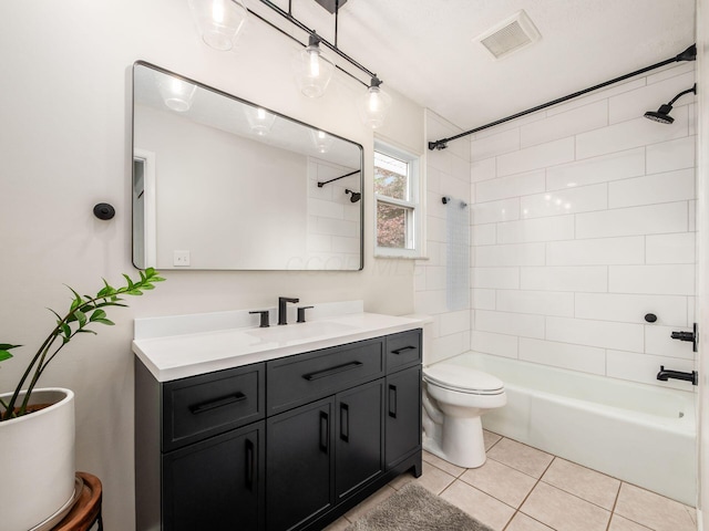 5247 Heathmoor St, Columbus, OH 43235 - full bath featuring vanity, bathtub / shower combination, and tile patterned flooring