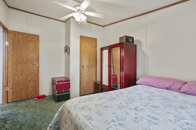 11791 Coontz Rd, Orient, OH 43146 - carpeted bedroom featuring ornamental molding and ceiling fan