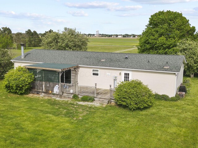 11791 Coontz Rd, Orient, OH 43146 - back of house with a deck, a yard, and roof with shingles