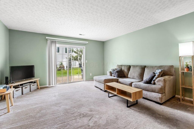 4635 Shalers Dr Unit 44D, Columbus, OH 43228 - carpeted living area featuring a textured ceiling