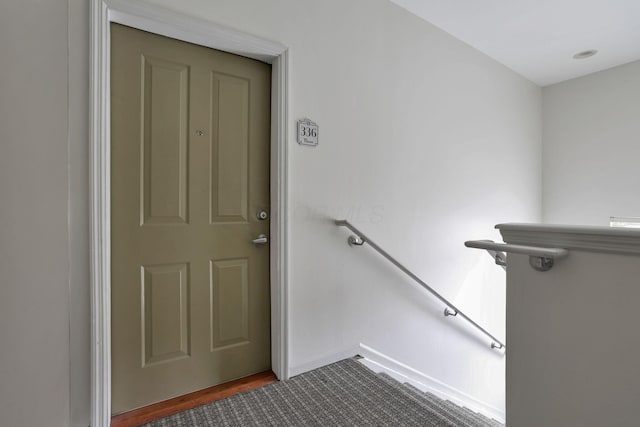 336 S 3rd St Unit 3, Columbus, OH 43215 - staircase with baseboards