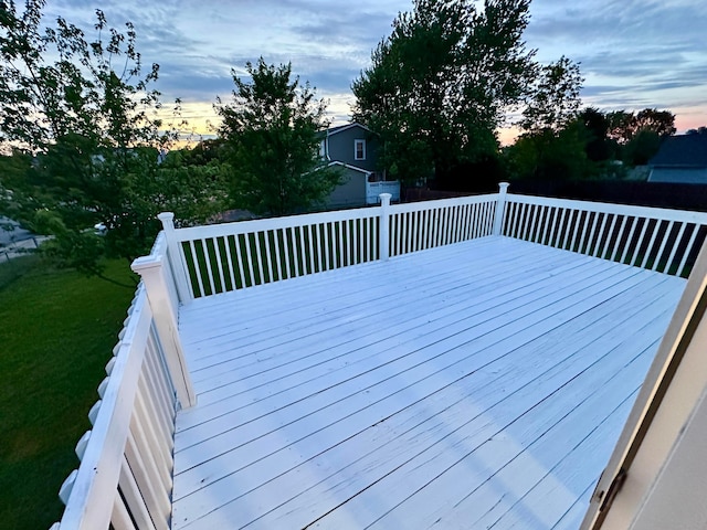 3251 Foxpoint Dr, Hilliard, OH 43026 - view of deck at dusk