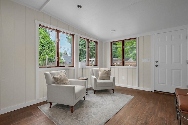 2850 E Moreland Dr, Columbus, OH 43209 - sitting room featuring lofted ceiling and dark wood finished floors