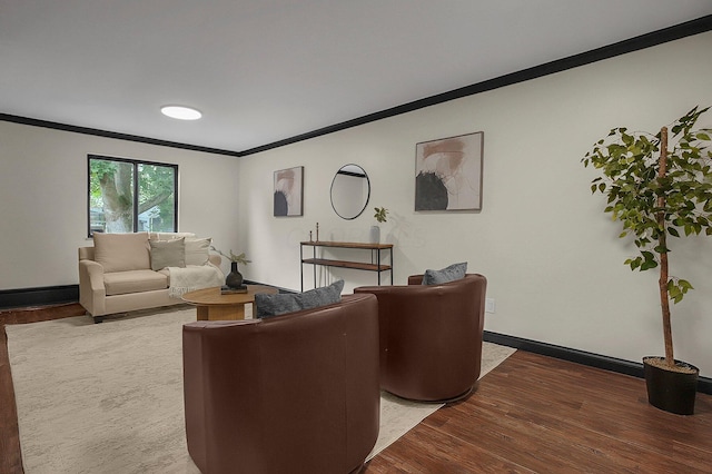 2850 E Moreland Dr, Columbus, OH 43209 - living area featuring crown molding and wood finished floors