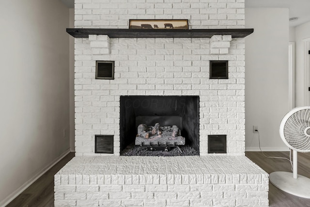8149 Outville Rd SW, Pataskala, OH 43062 - detailed view of a fireplace and wood finished floors