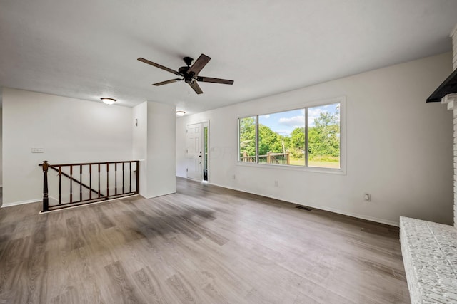 8149 Outville Rd SW, Pataskala, OH 43062 - unfurnished room with ceiling fan and wood finished floors