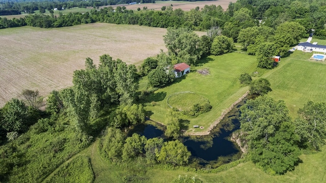8149 Outville Rd SW, Pataskala, OH 43062 - aerial view of property and surrounding area with rural landscape, rows of crops, and a nearby body of water