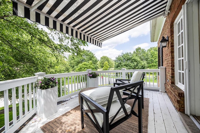 4791 Yantis Dr, New Albany, OH 43054 - wooden terrace featuring view of wooded area