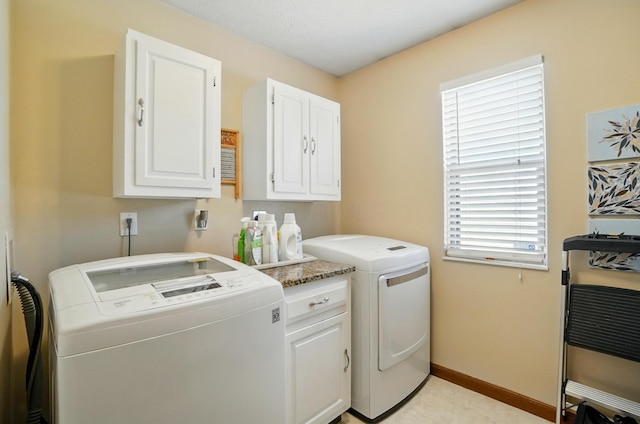 3383 Parkbrook Dr, Grove City, OH 43123 - laundry room featuring cabinet space and separate washer and dryer