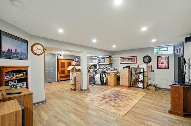 3383 Parkbrook Dr, Grove City, OH 43123 - exercise room with light wood finished floors and recessed lighting