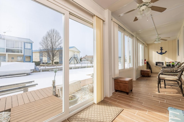 129 Chase Ave Unit 102L, Russells Point, OH 43348 - sunroom featuring wood finished floors