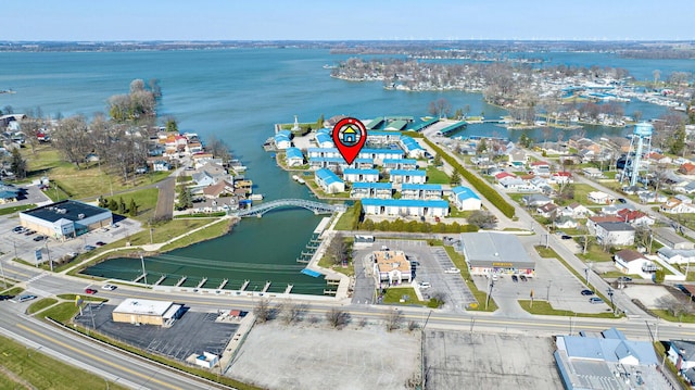 129 Chase Ave Unit 102L, Russells Point, OH 43348 - aerial view of property and surrounding area with a large body of water