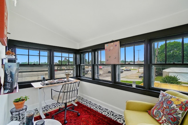 484 Sheldon Ave, Columbus, OH 43207 - office with healthy amount of natural light and vaulted ceiling