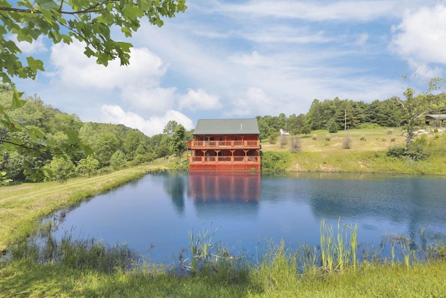 35640 Vickers Rd, Logan, OH 43138 - water view with a heavily wooded area