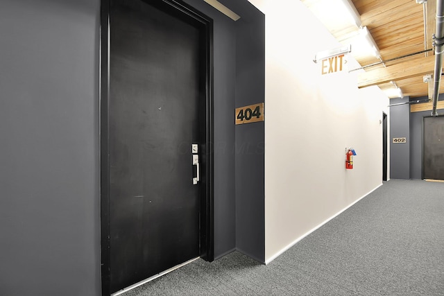 448 W Nationwide Blvd Unit 404, Columbus, OH 43215 - hallway with carpet floors and baseboards