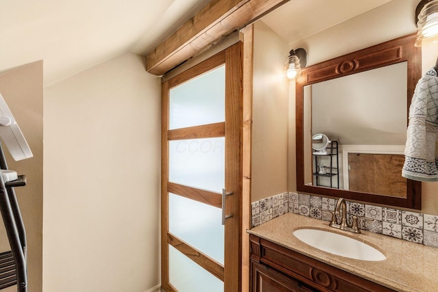 366 E Jeffrey Pl, Columbus, OH 43214 - bathroom with vanity and backsplash