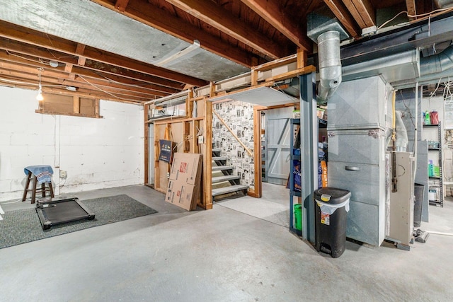 366 E Jeffrey Pl, Columbus, OH 43214 - unfinished below grade area with stairway
