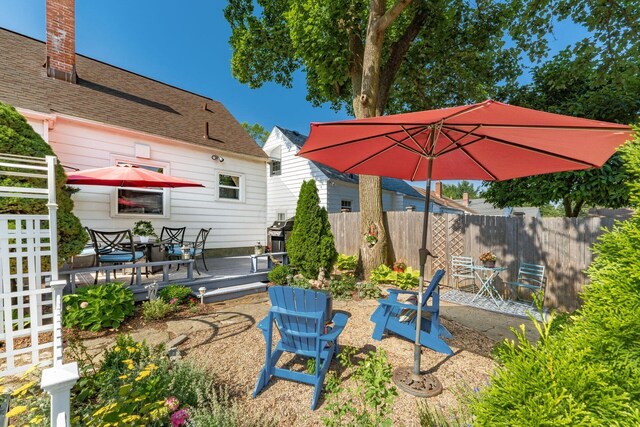 366 E Jeffrey Pl, Columbus, OH 43214 - view of patio / terrace with a deck and outdoor dining space