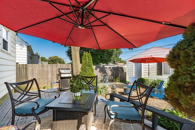 366 E Jeffrey Pl, Columbus, OH 43214 - view of patio with area for grilling