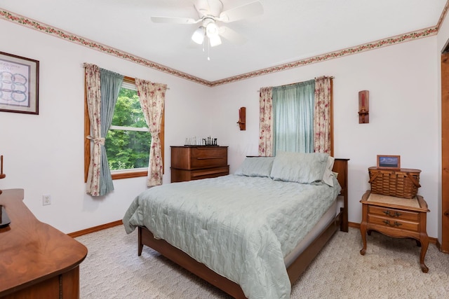 51801 State Route 671, Londonderry, OH 45647 - carpeted bedroom featuring baseboards and a ceiling fan